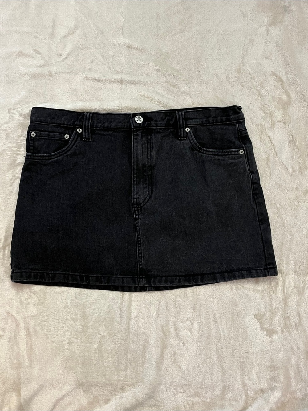 Bluenotes Black Denim Mini Skirt